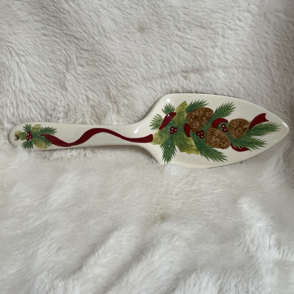Christmas Holiday Pie Cake Server by Cumberland Valerie‎ Pattern